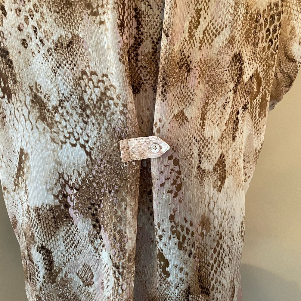 Blush & Neutral Sheer Python Print Flowy Tunic 1/… - image 6